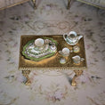 Load image into Gallery viewer, Jean Yingling OOAK Green Ivy Tea & Coffee Service Dollhouse Miniature Set