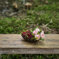 Load image into Gallery viewer, Gosia Suchodolska IGMA Artisan Miniature Pink Peonies & Cherries Basket Exclusive