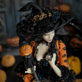 Load image into Gallery viewer, Halloween Witch One-of-a-Kind Porcelain Doll by Dana Burton for Magpie Miniatures