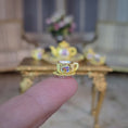 Load image into Gallery viewer, RESERVED IRENE ONLY Beate Wickert OOAK Rococo Yellow Floral Tea Service Dollhouse Miniature Set