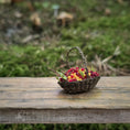 Load image into Gallery viewer, Gosia Suchodolska IGMA Artisan Miniature Crimson & Golden Berry Basket Exclusive