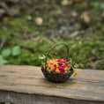 Load image into Gallery viewer, Gosia Suchodolska IGMA Artisan Miniature Red & Golden Wild Berry Basket Exclusive