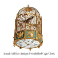 Load image into Gallery viewer, Keith Bougourd Blue & Gold French Bird Cage Clock with Parrot, Small Time Miniatures