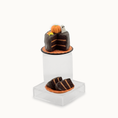 Load image into Gallery viewer, Halloween Ghost & Pumpkin Chocolate Cake OOAK Dessert & Extra Slice