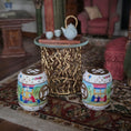Load image into Gallery viewer, Hand Painted Gilt Chinese Porcelain Chinoiserie Drum Garden Stools Seats