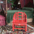 Load image into Gallery viewer, SIGNED Gilt Red Lacquer Chinese Asian Hand Carved Wood Arm Chair (B)