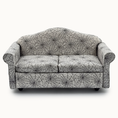 Load image into Gallery viewer, Gothic Spooky Halloween Spiderweb Sofa OOAK Artisan Upholstered Dollhouse Furniture