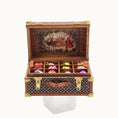 Load image into Gallery viewer, Decorative miniature Christmas ornament box with a vintage design on a white background