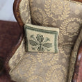 Load image into Gallery viewer, Signed GR Green & Ivory Geometric Petit-Point Square Miniature Decorative Pillow