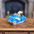 Load image into Gallery viewer, Randall Zadar Cool Little Cars #3 Mouse Car Bronze Figurine Retired 2006 Blue