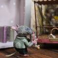 Load image into Gallery viewer, Aleah Klay Daddy Mouse with Baby OOAK Miniature c.2012