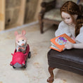 Load image into Gallery viewer, Aleah Klay “Miniature Mouse Driving Red Car with Teddy Bears” OOAK 2012