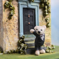 Load image into Gallery viewer, Aleah Klay White Teddy Bear in Tuxedo OOAK Miniature 2013
