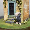 Load image into Gallery viewer, Aleah Klay White Teddy Bear in Tuxedo OOAK Miniature 2013