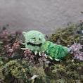 Load image into Gallery viewer, Aleah Klay Green Caterpillar OOAK Miniature 2015