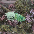 Load image into Gallery viewer, Aleah Klay Green Caterpillar OOAK Miniature 2015