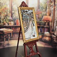 Load image into Gallery viewer, Miniature Dollhouse Artisan Masaya Okada Park Bench in Winter Framed Painting