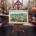 Load image into Gallery viewer, 1:12 miniature oil painting, Garden in Bloom, by Japanese artisan Masaya Okada, on easel