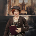 Load image into Gallery viewer, Julie Campbell IGMA OOAK Kindly “Church Lady” Clay Doll with Book