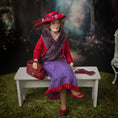Load image into Gallery viewer, Julie Campbell IGMA Red Hat Society Lady Seated Doll with Purse & Gloves