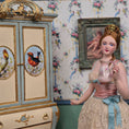 Load image into Gallery viewer, Gale Elena Bantock Victorian Bedroom Wardrobe Vignette with Lady Doll at Bedtime IGMA