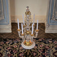 Load image into Gallery viewer, Greg Anton Crystal & Gilt Table Candelabra (for John J. Hodgson)