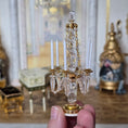 Load image into Gallery viewer, Greg Anton Crystal & Gilt Table Candelabra (for John J. Hodgson)