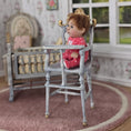 Load image into Gallery viewer, RARE Hand-Painted Carved Wood Antique-Style High Chair by Bluette Meloney