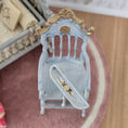 Load image into Gallery viewer, RARE Hand-Painted Carved Wood Antique-Style High Chair by Bluette Meloney