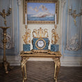 Load image into Gallery viewer, Ornate Louis XVI Bronze & Marble Lyre Mantel Clock by David Iriarte Spain