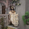 Load image into Gallery viewer, RESERVED SUSAN Lady Doll in Ivory & Buttercream Lace Gown Dark Hair
