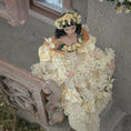 Load image into Gallery viewer, RESERVED SUSAN Lady Doll in Ivory & Buttercream Lace Gown Dark Hair