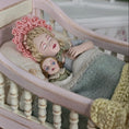 Load image into Gallery viewer, RARE Gale Elena Bantock Sleeping Child Doll in Pink Bed Vignette OOAK