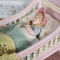 Load image into Gallery viewer, RARE Gale Elena Bantock Sleeping Child Doll in Pink Bed Vignette OOAK