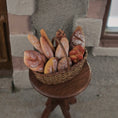Load image into Gallery viewer, Artisan Bread Basket with Realistic Clay Rustic Loaves