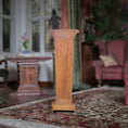 Load image into Gallery viewer, Geoffrey Wonnacott Working Burl Wood Clock with Pedestal Stand Gold-plated Accents