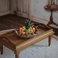 Load image into Gallery viewer, Miniature Pineapple Fruit Kabob Appetizer on Glass Serving Platter