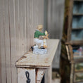 Load image into Gallery viewer, Robert Olszewski “Special Treat” Boy And Bunny Shelf Sitter Spring Figurine