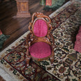 Load image into Gallery viewer, Rococo Armchair with Red Silk Upholstery Dollhouse Miniature