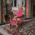 Load image into Gallery viewer, Rococo Armchair with Red Silk Upholstery Dollhouse Miniature
