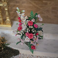 Load image into Gallery viewer, Large Paper Flower Arrangement in Porcelain Urn 1990s