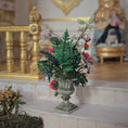 Load image into Gallery viewer, Large Paper Flower Arrangement in Porcelain Urn 1990s