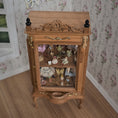 Load image into Gallery viewer, Spanish Curio Cabinet Diorama with Dolls and Toys Dollhouse Miniature