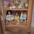 Load image into Gallery viewer, Spanish Curio Cabinet Diorama with Dolls and Toys Dollhouse Miniature