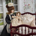 Load image into Gallery viewer, Victorian Miniature Porcelain Baby Girl Doll in Lace and Silk Gown