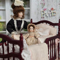 Load image into Gallery viewer, Victorian Miniature Porcelain Baby Girl Doll in Lace and Silk Gown