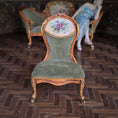 Load image into Gallery viewer, Jill Dianne OOAK Victorian Rococo Miniature Slipper Chair with Floral Medallion
