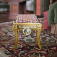 Load image into Gallery viewer, Gilbert Mena Neoclassical Miniature Limoges Plaque Bout De Pied Bench (2019)