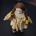 Load image into Gallery viewer, Porcelain Roller Skating Little Girl Dollhouse Doll with Leather Skates & Braids