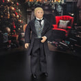 Load image into Gallery viewer, Vintage OOAK Porcelain Blonde Victorian Gentleman Man Doll in Black Wood Suit
